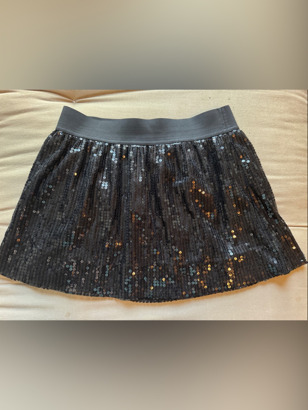 SO Black Sequin Circle Skirt - Shimmering Party Mini
